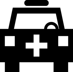 Emergency Medical Vehicle Outline Icon Svg Set, Free Vectors File